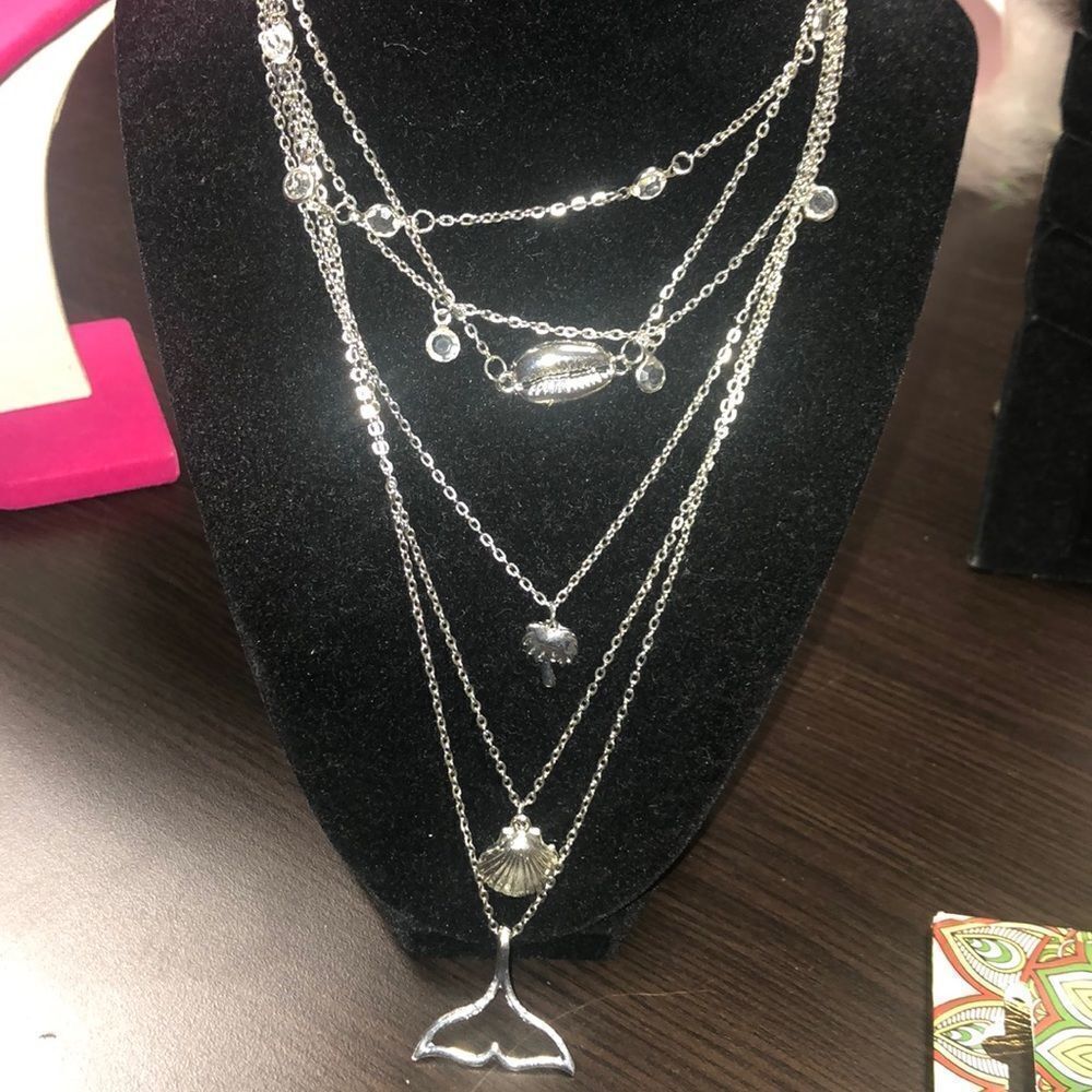 “BOGO” Fun beachy costume layered necklace